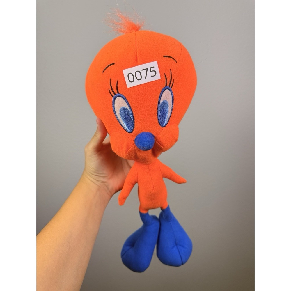 Tweety Bird Looney Tunes Warner Bros Small Plush Orange Blue VTG 2000s - Picture 6 of 6